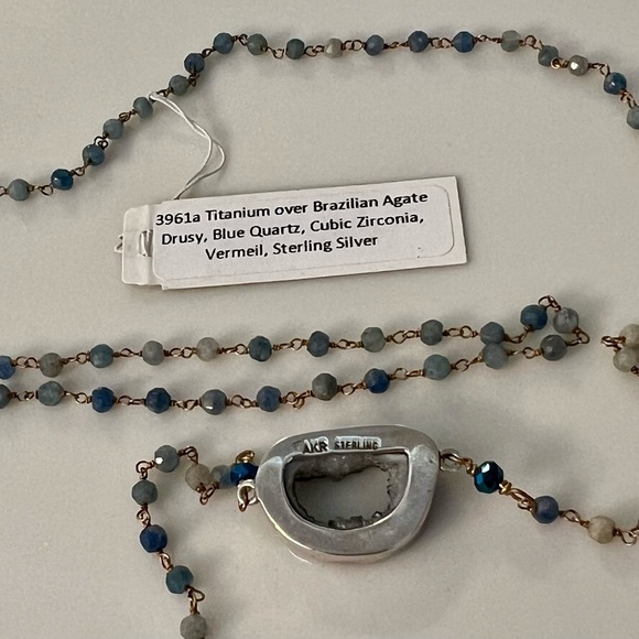 Amy Kahn Russel AKR necklace.Titanium,Sterling,Quartz,
Agate,Drusy. Gift box ! - Picture 4 of 4